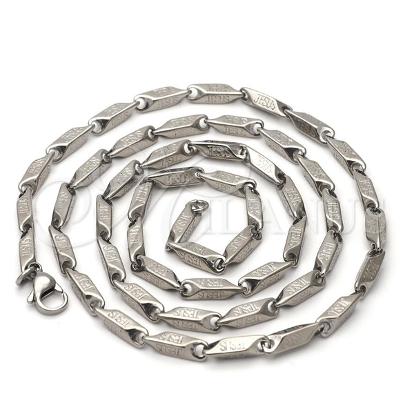 Stainless Steel Basic Necklace, Polished, Steel Finish, 04.113.0062.30 (30 Inches Length)