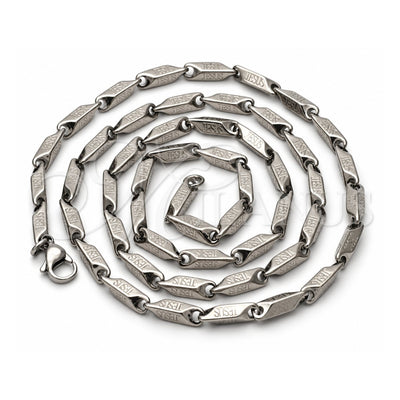 Stainless Steel Basic Necklace, Polished, Steel Finish, 04.113.0062.30 (30 Inches Length)
