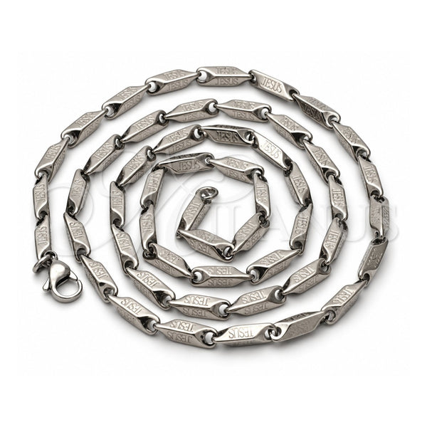 Stainless Steel Basic Necklace, Polished, Steel Finish, 04.113.0062.30 (30 Inches Length)