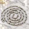 Stainless Steel Basic Necklace, Diamond Cutting Finish, Two Tone, 04.113.0065.30 (05 MM Thickness, 30 Inches Length)