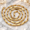 Stainless Steel Basic Necklace, Diamond Cutting Finish, Two Tone, 04.113.0066.30 (30 Inches Length)