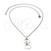 Stainless Steel Pendant Necklace, Polished, Steel Finish, 04.113.0016 (20 Inches Length)