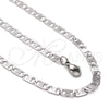 Stainless Steel Necklace and Bracelet, Mariner Design, Polished, Steel Finish, 04.113.0050.24