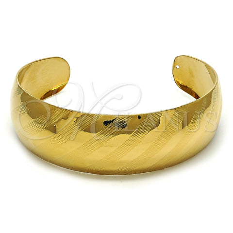 Oro Laminado Individual Bangle, Gold Filled Style Polished, Golden Finish, 07.101.0002 (25 MM Thickness, One size fits all)