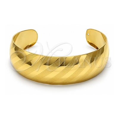 Oro Laminado Individual Bangle, Gold Filled Style Polished, Golden Finish, 07.101.0002 (25 MM Thickness, One size fits all)