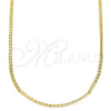 Oro Laminado Basic Necklace, Gold Filled Style Curb Design, Polished, Golden Finish, 5.222.008.22 (0.60 Gauge, 02 MM Thickness, 22 Inches Length)