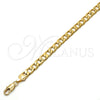 Oro Laminado Basic Necklace, Gold Filled Style Curb Design, Polished, Golden Finish, 5.222.003.22 (160 Gauge, Thickness, 22 Inches Length)