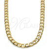 Oro Laminado Basic Necklace, Gold Filled Style Curb Design, Polished, Golden Finish, 5.222.003.22 (160 Gauge, Thickness, 22 Inches Length)