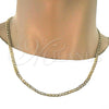 Oro Laminado Basic Necklace, Gold Filled Style Curb Design, Polished, Golden Finish, 5.222.005.22 (120 Gauge, Thickness, 22 Inches Length)