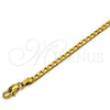 Oro Laminado Basic Necklace, Gold Filled Style Curb Design, Polished, Golden Finish, 5.222.006.22 (100 Gauge, 04 MM Thickness, 22 Inches Length)