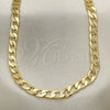 Oro Laminado Basic Necklace, Gold Filled Style Curb Design, Polished, Golden Finish, 5.222.002.22 (180 Gauge, 07 MM Thickness, 22 Inches Length)