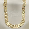 Oro Laminado Basic Necklace, Gold Filled Style Mariner Design, Polished, Golden Finish, 5.222.021.22 (200 Gauge, 09 MM Thickness, 22 Inches Length)
