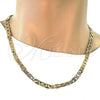 Oro Laminado Basic Necklace, Gold Filled Style Mariner Design, Polished, Golden Finish, 5.222.023.22 (150 Gauge, 07 MM Thickness, 22 Inches Length)