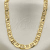 Oro Laminado Basic Necklace, Gold Filled Style Mariner Design, Polished, Golden Finish, 5.222.023.22 (150 Gauge, 07 MM Thickness, 22 Inches Length)