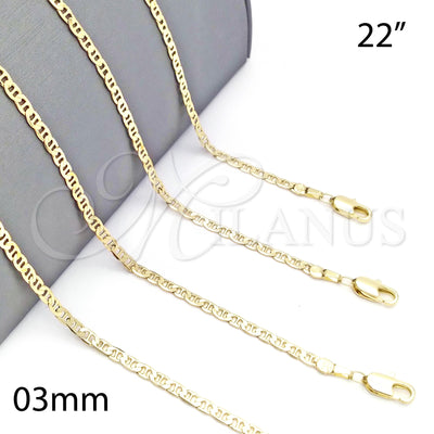 Dorado Oro Laminado Collar, vista principal del producto por Mayoreo, vista principal del producto