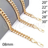 Oro Laminado Basic Necklace, Gold Filled Style Miami Cuban Design, Polished, Golden Finish, 5.223.010.22 (230 Gauge, 08 MM Thickness, 22 Inches Length)