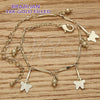 Oro Laminado Charm Anklet , Gold Filled Style Butterfly Design, Polished, Golden Finish, 03.105.0029.10 (06 MM Thickness, 10 Inches Length)