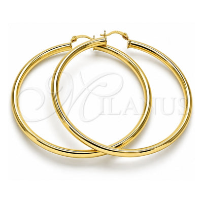 Oro Laminado Extra Large Hoop, Gold Filled Style Hollow Design, Polished, Golden Finish, 5.136.001.70