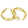 Oro Laminado Medium Hoop, Gold Filled Style Hollow Design, Polished, Golden Finish, 5.136.005.30