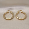 Oro Laminado Medium Hoop, Gold Filled Style Hollow Design, Polished, Golden Finish, 5.136.005.30