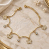 Oro Laminado Charm Bracelet, Gold Filled Style Flower and Ball Design, with White Cubic Zirconia, Matte Finish, Golden Finish, 5.016.005.1.07 (10 Inches Length)