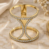 Oro Laminado Multi Stone Ring, Gold Filled Style with White Cubic Zirconia, Polished, Golden Finish, 01.166.0029.09 (Size 9)