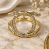 Oro Laminado Multi Stone Ring, Gold Filled Style with White Cubic Zirconia, Polished, Golden Finish, 01.155.0042.09 (Size 9)