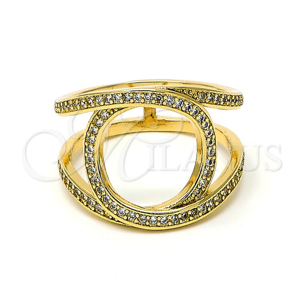 Gold Filled Ring — Multi Stone Ring with White Cubic Zirconia Polished — main product view — SKU 100460 | Oro Laminado anillo — Multi Stone Ring with blanco Cubic Zirconia pulido — SKU 100460