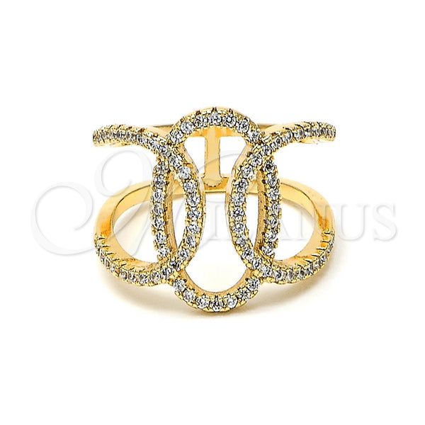 Gold Filled Ring — Multi Stone Ring with White Cubic Zirconia Polished — main product view — SKU 100472 | Oro Laminado anillo — Multi Stone Ring with blanco Cubic Zirconia pulido — SKU 100472