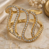 Oro Laminado Multi Stone Ring, Gold Filled Style with White Cubic Zirconia, Polished, Golden Finish, 01.155.0043.08 (Size 8)