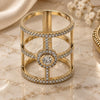 Oro Laminado Multi Stone Ring, Gold Filled Style with White Micro Pave and White Cubic Zirconia, Polished, Golden Finish, 01.155.0037.07 (Size 7)