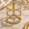 Oro Laminado Multi Stone Ring, Gold Filled Style with White Micro Pave and White Cubic Zirconia, Polished, Golden Finish, 01.155.0037.08 (Size 8)