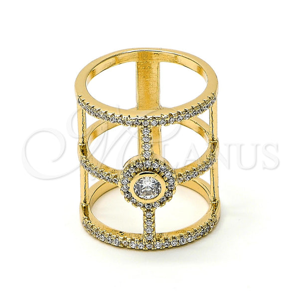 Gold Filled Ring — Multi Stone Ring with White Micro Pave and — main product view — SKU 100479 | Oro Laminado anillo — Multi Stone Ring with blanco Micro Pave and — SKU 100479