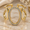 Oro Laminado Multi Stone Ring, Gold Filled Style with White Micro Pave, Polished, Golden Finish, 01.166.0018 (One size fits all)