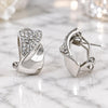 White Gold Filled Stud Earring, Bow and Twist Design, with White Crystal, Polished, Rhodium Finish, 02.59.0073.1 *PROMO*