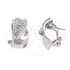 Rhodium Gold Filled Stud Earring, Bow and Twist Design, with White Crystal, Polished, Rhodium Finish, 02.59.0073.1 *PROMO*