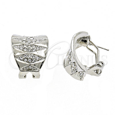 Rhodium Gold Filled Stud Earring, with White Crystal, Polished, Rhodium Finish, 02.59.0066.1 *PROMO*