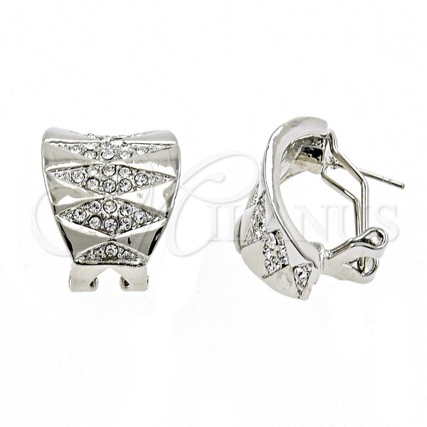 White Gold Filled Ring — Stud Earring with White Crystal Polished 02.59. *PROMO* — main product view — SKU 100525 | Oro Laminado Blanco anillo — Stud Earring with cristal blanco pulido 02.59. *PROMO* — SKU 100525