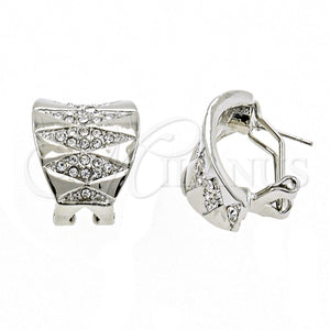 White Gold Filled Ring — Stud Earring with White Crystal Polished 02.59. *PROMO* — main product view — SKU 100525 | Oro Laminado Blanco anillo — Stud Earring with cristal blanco pulido 02.59. *PROMO* — SKU 100525
