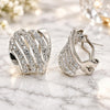 White Gold Filled Stud Earring, with White Crystal, Polished, Rhodium Finish, 02.59.0069.1 *PROMO*