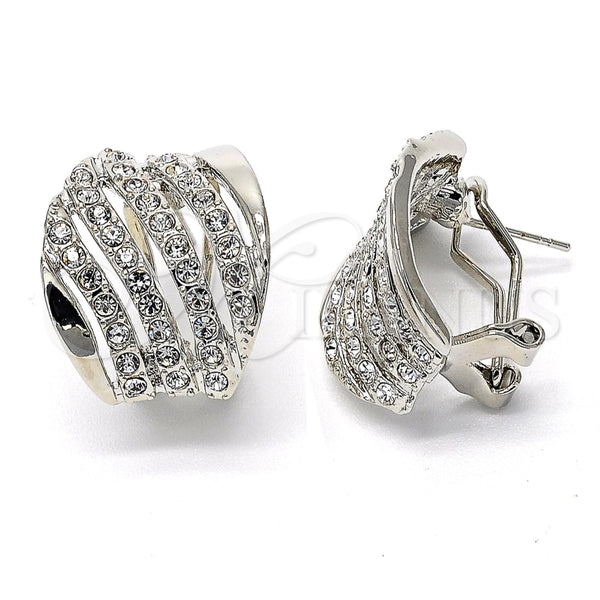 White Gold Filled Ring — Stud Earring with White Crystal Polished 02.59. *PROMO* — main product view — SKU 100526 | Oro Laminado Blanco anillo — Stud Earring with cristal blanco pulido 02.59. *PROMO* — SKU 100526