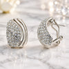 White Gold Filled Stud Earring, with White Crystal, Polished, Rhodium Finish, 02.59.0067.1 *PROMO*