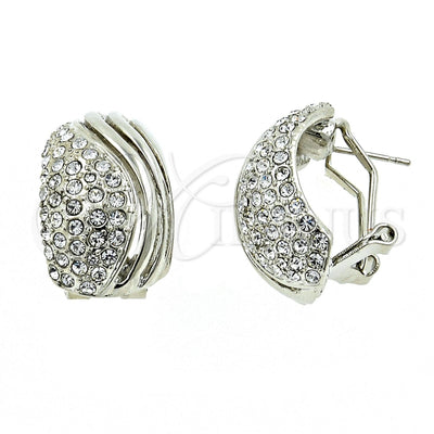 Rhodium Gold Filled Stud Earring, with White Crystal, Polished, Rhodium Finish, 02.59.0067.1 *PROMO*