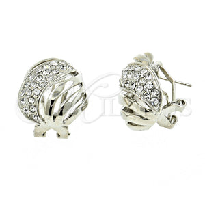 White Gold Filled Ring — Stud Earring with White Crystal Polished 02.59. *PROMO* — main product view — SKU 100528 | Oro Laminado Blanco anillo — Stud Earring with cristal blanco pulido 02.59. *PROMO* — SKU 100528