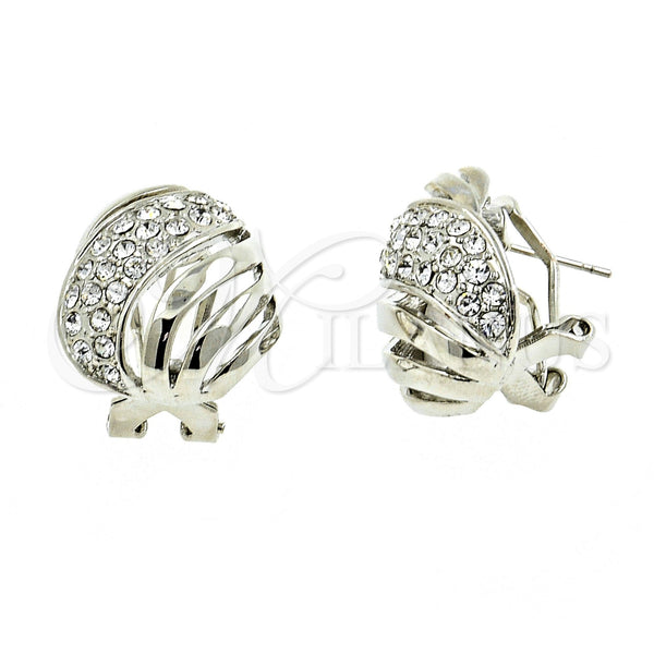 White Gold Filled Ring — Stud Earring with White Crystal Polished 02.59. *PROMO* — main product view — SKU 100528 | Oro Laminado Blanco anillo — Stud Earring with cristal blanco pulido 02.59. *PROMO* — SKU 100528