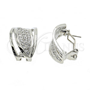 White Gold Filled Ring — Stud Earring with White Crystal Polished 02.59. *PROMO* — main product view — SKU 100529 | Oro Laminado Blanco anillo — Stud Earring with cristal blanco pulido 02.59. *PROMO* — SKU 100529