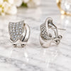 White Gold Filled Stud Earring, Twist Design, with White Crystal, Polished, Rhodium Finish, 02.59.0079.1 *PROMO*