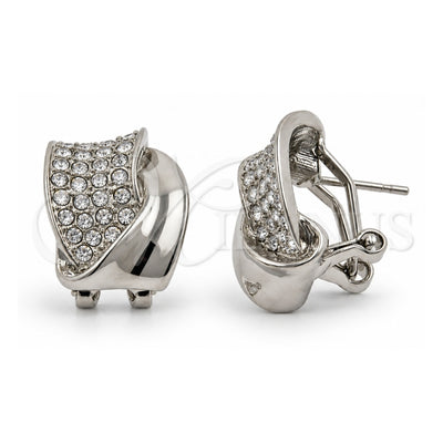White Gold Filled Stud Earring, Twist Design, with White Crystal, Polished, Rhodium Finish, 02.59.0079.1 *PROMO*