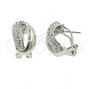 Rhodium Gold Filled Stud Earring, Twist Design, with White Crystal, Polished, Rhodium Finish, 02.59.0077.1 *PROMO*