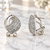 White Gold Filled Stud Earring, Twist Design, with White Crystal, Polished, Rhodium Finish, 02.59.0074.1 *PROMO*